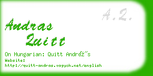 andras quitt business card